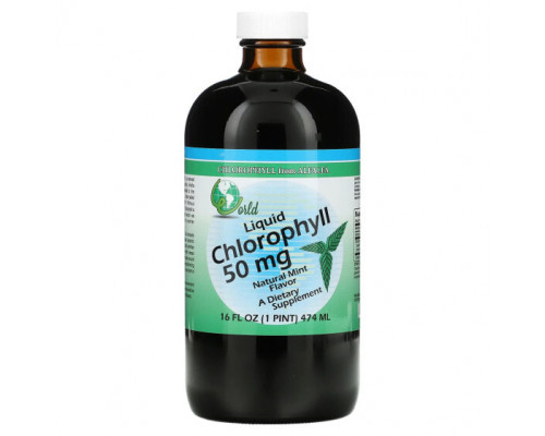 Хлорофилл World Organic, Жидкий хлорофилл, натуральная мята, 50 мг, 16 жидких унций (474 мл) Хлорофилл World Organic, Жидкий хлорофилл, натуральная мята, 50 мг, 16 жидких унций (474 мл)