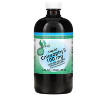 World Organic Жидкий хлорофилл с мятой и глицерином 100 мг 16 жидких унций (474 мл)