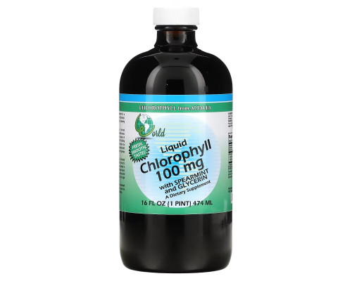 World Organic Жидкий хлорофилл с мятой и глицерином 100 мг 16 жидких унций (474 мл) World Organic Жидкий хлорофилл с мятой и глицерином 100 мг 16 жидких унций (474 мл)