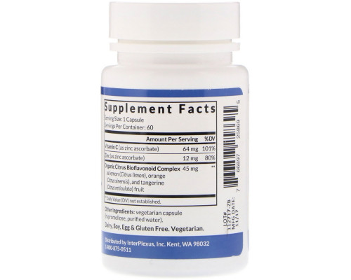 InterPlexus Inc., Zinc Plus, 60 Capsules InterPlexus Inc., Zinc Plus, 60 Capsules