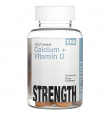 T-RQ, Adult Gummy, Calcium + Vitamin D, Strawberry, Orange, Cherry, 30 Gummies