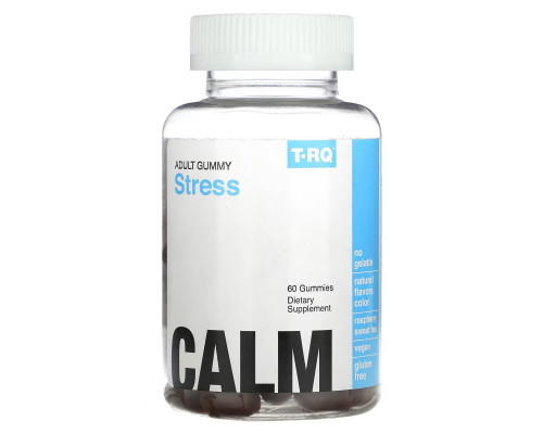 T-RQ, Adult Gummy, Stress, Raspberry Sweet Tea, 60 Gummies T-RQ, Adult Gummy, Stress, Raspberry Sweet Tea, 60 Gummies
