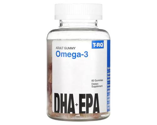 T.RQ Omega-3 DHA + EPA Lemon Orange Strawberry 60 Gummies T.RQ Omega-3 DHA + EPA Lemon Orange Strawberry 60 Gummies
