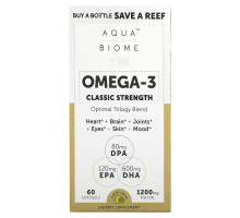 Enzymedica, Aqua Biome, рыбий жир, классическая сила, лимонный вкус, 60 гелевых капсул