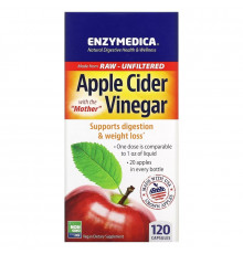 Enzymedica, Apple Cider Vinegar with the Mother,  120 Capsules