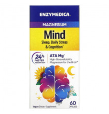 Магний Enzymedica, Магний, для разума, 60 капсул