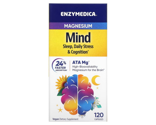 Enzymedica, Magnesium, Mind, 120 Capsules Enzymedica, Magnesium, Mind, 120 Capsules