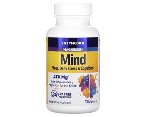 Enzymedica, Magnesium, Mind, 120 Capsules Enzymedica, Magnesium, Mind, 120 Capsules