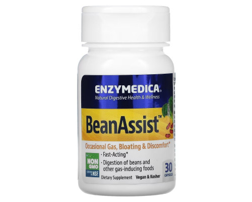 Enzymedica, BeanAssist, 30 капсул Enzymedica, BeanAssist, 30 капсул