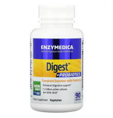 Enzymedica, Пищеварение + пробиотики, 90 капсул