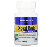Enzymedica, Digest Basic + пробиотики, 30 капсул