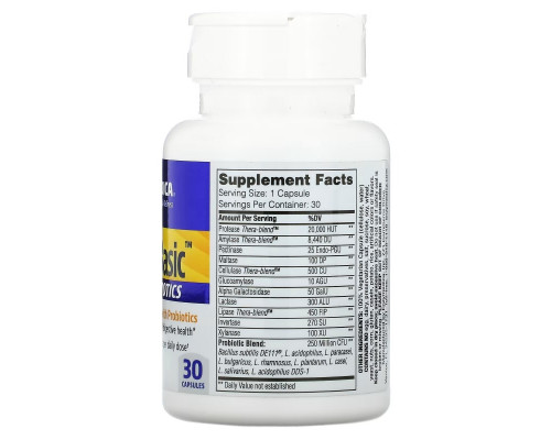 Enzymedica, Digest Basic + пробиотики, 30 капсул Enzymedica, Digest Basic + пробиотики, 30 капсул
