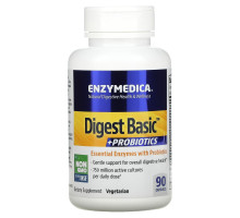 Enzymedica, Digest Basic + пробиотики, 90 капсул