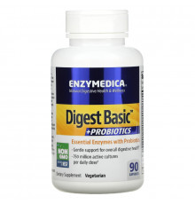 Enzymedica, Digest Basic + пробиотики, 90 капсул