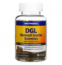Enzymedica, DGL Stomach Soothe Gummies, German Chocolate, 74 Vegan Gummies