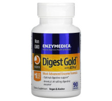 Enzymedica, Digest Gold с ATPro, самая передовая ферментная формула, 90 капсул
