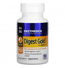 Enzymedica, Digest Gold с ATPro, самая передовая ферментная формула, 90 капсул