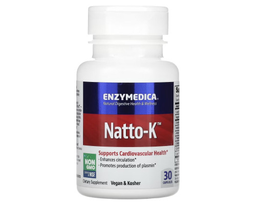 Enzymedica, Натто-К, 30 капсул Enzymedica, Натто-К, 30 капсул