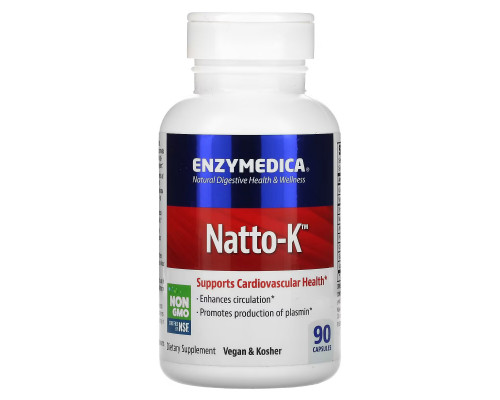 Enzymedica Natto-K для сердечно-сосудистой системы 90 капсул Enzymedica Natto-K для сердечно-сосудистой системы 90 капсул