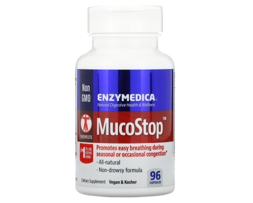Enzymedica, MucoStop, 96 капсул Enzymedica, MucoStop, 96 капсул