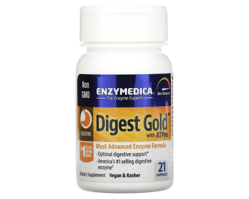 Enzymedica, Digest Gold с ATPro, 21 капсула Enzymedica, Digest Gold с ATPro, 21 капсула