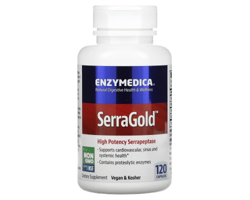 Enzymedica, SerraGold, 120 капсул Enzymedica, SerraGold, 120 капсул