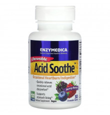Enzymedica, Chewable Acid Soothe, Berry, 30 Chewable Tablets