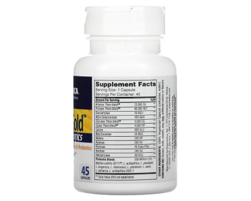 Enzymedica, Digest Gold + пробиотики, 45 капсул