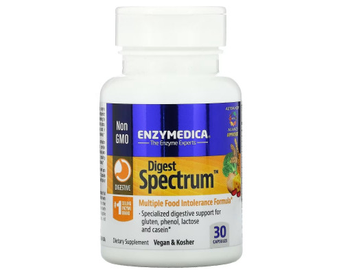 Enzymedica, Спектр пищеварения, 30 капсул Enzymedica, Спектр пищеварения, 30 капсул