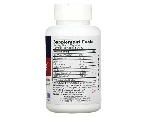 Enzymedica, Пищевая добавка Acid Soothe, 90 капсул Enzymedica, Пищевая добавка Acid Soothe, 90 капсул