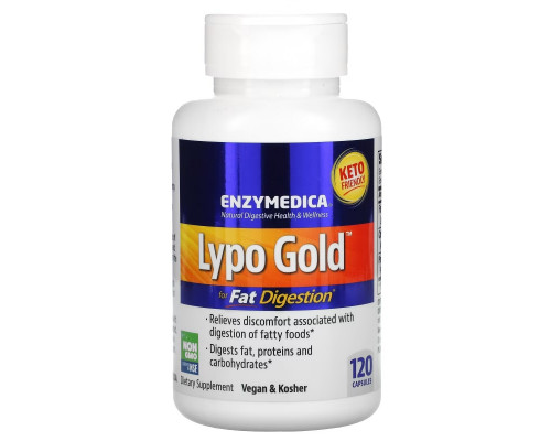 Enzymedica Lypo Gold оптимизация усвоения жиров 120 капсул