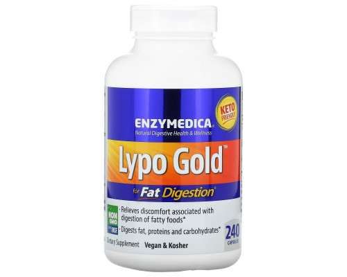 Enzymedica, Lypo Gold, 240 капсул Enzymedica, Lypo Gold, 240 капсул