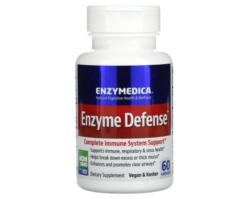 Enzymedica, Энзимная защита, 60 капсул Enzymedica, Энзимная защита, 60 капсул
