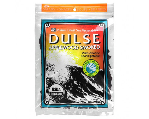 Водоросли Maine Coast Sea Vegetables, Dulse, с копчением на яблоне, 56 г (2 унции) Водоросли Maine Coast Sea Vegetables, Dulse, с копчением на яблоне, 56 г (2 унции)