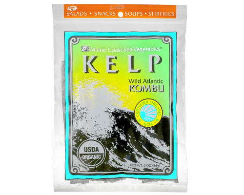 Maine Coast Sea Vegetables, Бурые водоросли, дикая атлантическая морская капуста, 56 г Maine Coast Sea Vegetables, Бурые водоросли, дикая атлантическая морская капуста, 56 г