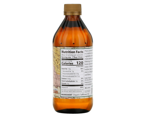 Eden Foods, Органическое сафлоровое масло, нерафинированное, 16 жидких унций (473 мл) Eden Foods, Органическое сафлоровое масло, нерафинированное, 16 жидких унций (473 мл)