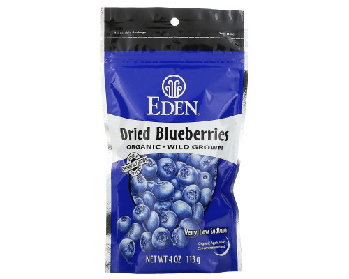 Eden Foods, Органическая сушеная черника, 4 унции (113 г) Eden Foods, Органическая сушеная черника, 4 унции (113 г)