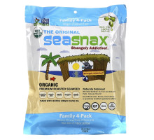 SeaSnax "Classic" Olive Roasted Seaweed Snack Four Pack 5 sheets (.54 oz) Each