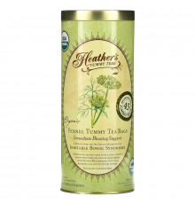 Heather's Tummy Care Чай от живота пакетики с натуральным фенхелем без кофеина 45 пакетиков 8.82 унций (250 г)