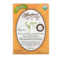 Heather's Tummy Care Волокна для улучшения пищеварения Органические волокна акации сенегальской 1 чайный пакет