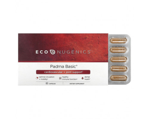 Для сердца и сосудов Econugenics, Padma Basic, 60 капсул Для сердца и сосудов Econugenics, Padma Basic, 60 капсул