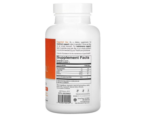 Econugenics PectaSol-C модифицированный цитрусовый пектин 90 растительных капсул Econugenics PectaSol-C модифицированный цитрусовый пектин 90 растительных капсул