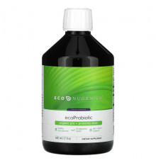 Пребиотики и пробиотики Econugenics, EcoProbiotic, органический пре + пробиотический эликсир, натуральные ягоды, 500 мл (17 жидк. Унций)