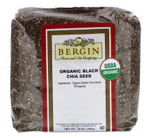 Bergin Fruit and Nut Company, Органические черные семена чиа, 16 унций (454 г)