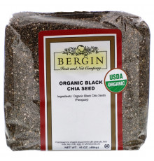 Bergin Fruit and Nut Company, Органические черные семена чиа, 16 унций (454 г)