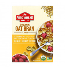Arrowhead Mills, Органические овсяные хлопья с отрубями, 12 унций (340 г)