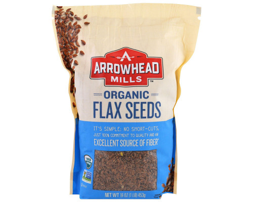 Arrowhead Mills, Органические семена льна, 16 унций (453 г) Arrowhead Mills, Органические семена льна, 16 унций (453 г)