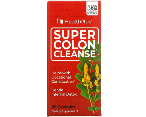 Health Plus, Super Colon Cleanse, 530 мг, 60 капсул Health Plus, Super Colon Cleanse, 530 мг, 60 капсул