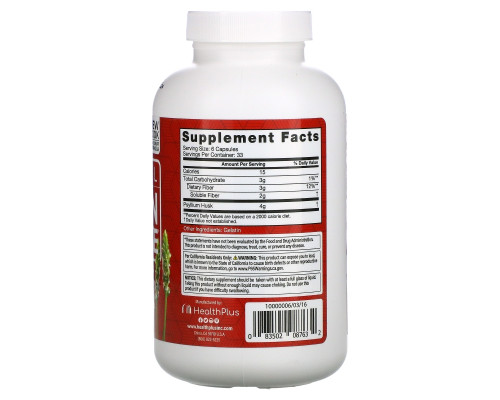 Health Plus, Очищение кишечника, One, 625 мг, 200 капсул