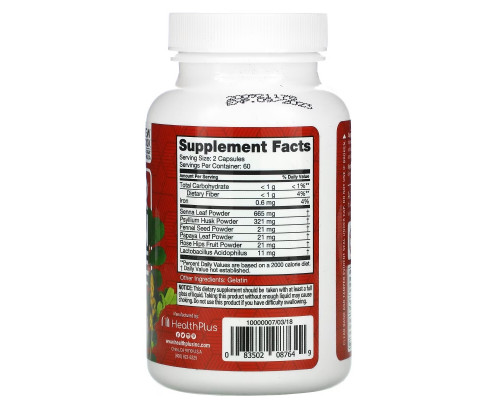 Health Plus Inc., Super Colon Cleanse, 120 Capsules Health Plus Inc., Super Colon Cleanse, 120 Capsules
